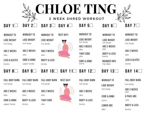 chloe ting shred schedule